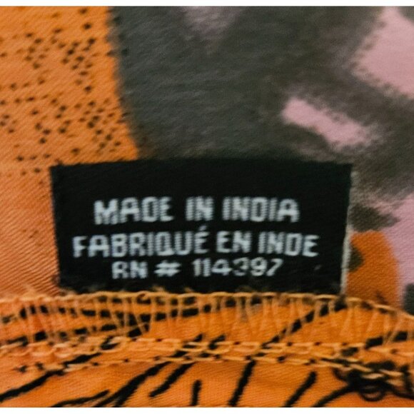 Feathers by Tolani Woman Size M Colorful Print Blocked Tunic V Neck Long Sleeve - Picture 7 of 7